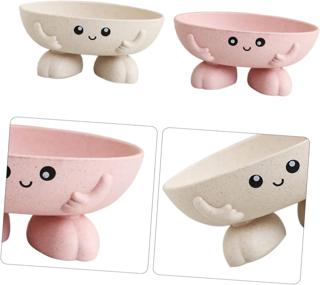 adesnwt x2 Adorable 2-Piece Cartoon Soap Dish