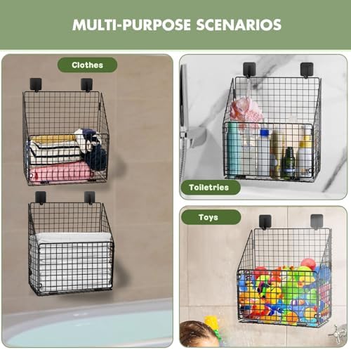 Greentainer Foldable Bath Toy Storage Basket