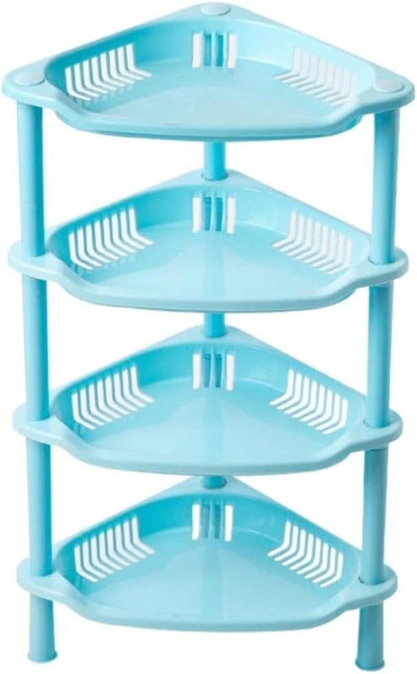 Plastic Corner Shelf 4 Tier Bathroom Organizer for Space