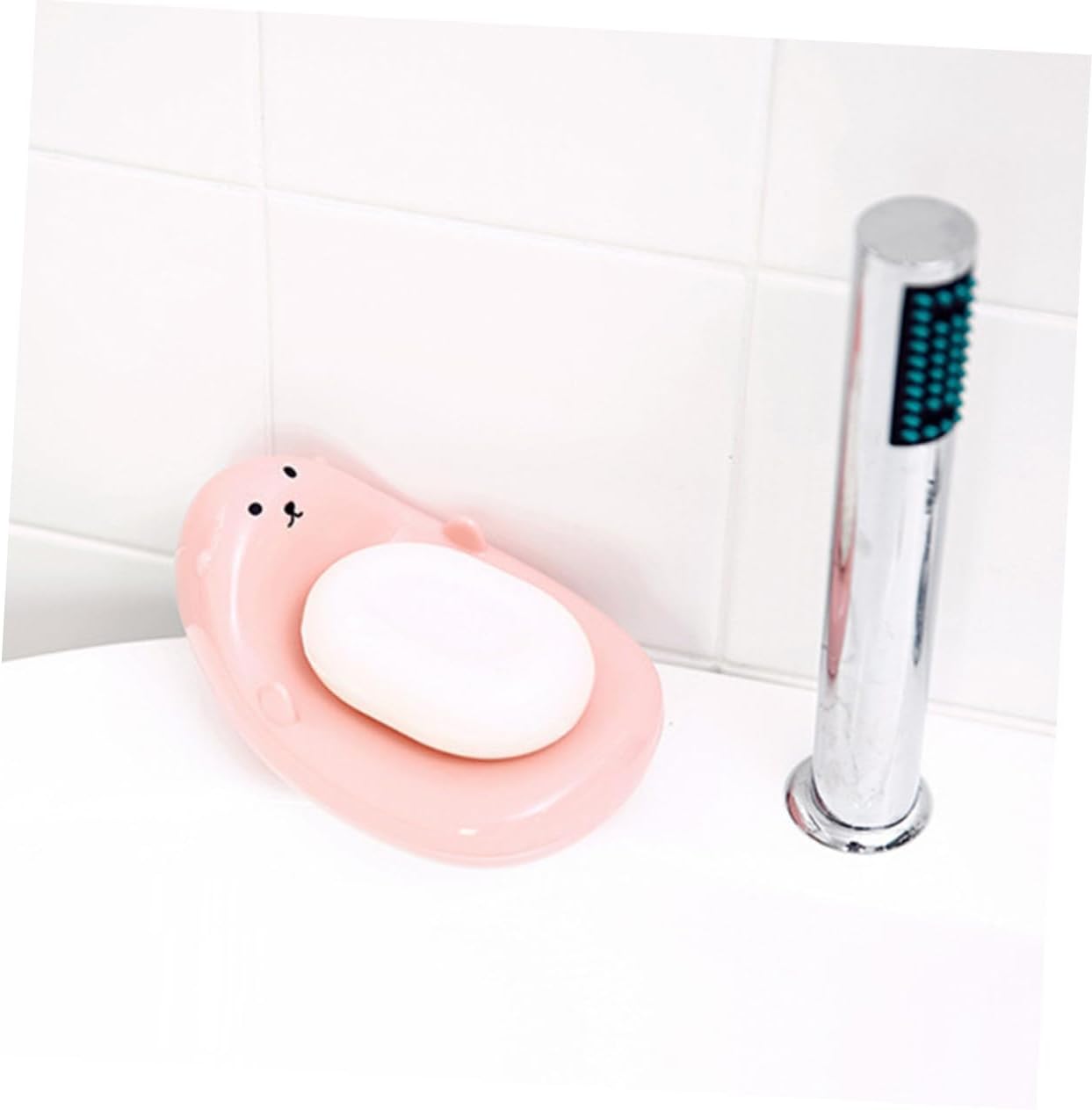 PRETYZOOM P Dish Boys Girls Self Draining Soap Holder Pink