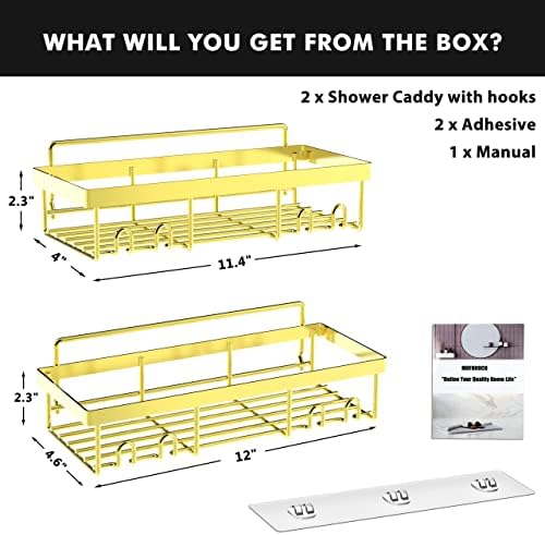 Sturdy Metal Non-Marking Adhesive shower caddy