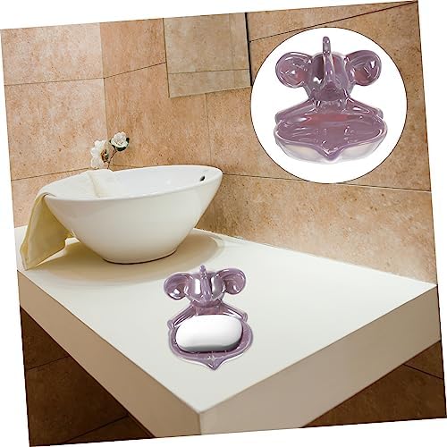 Cute Elephant Ceramic Soap Dish with Self Draining Design