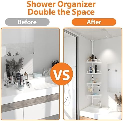 Adjustable Durable Shower Caddy with 4 Layers for Bathroom Storage