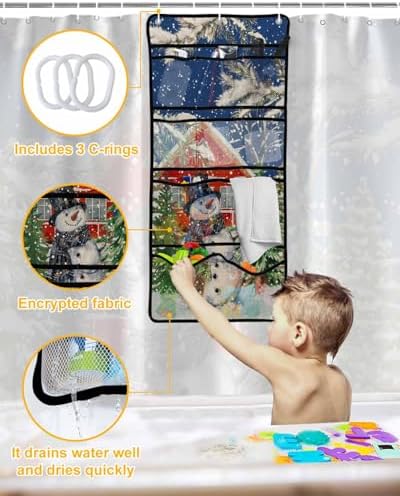 ZFUNCING Mesh Shower Organizer with 10 Pockets