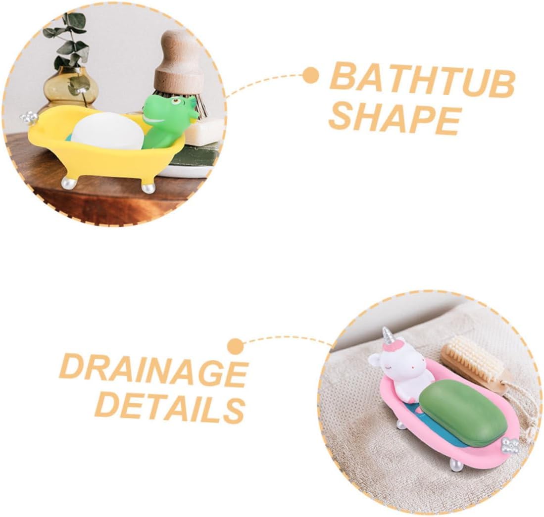 2pcs Cute Cartoon Animal Soap Holder for Bathroom Fun