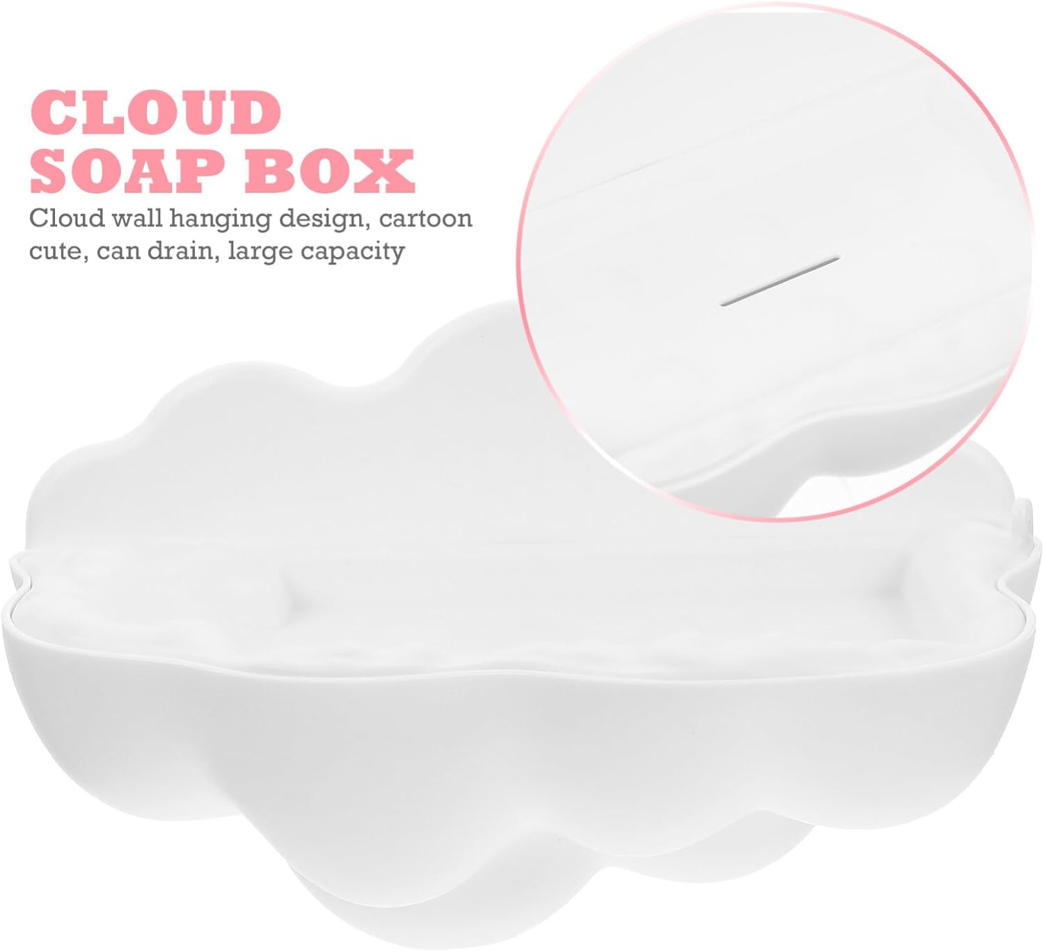 FOMIYES Wall-Mounted Durable White Soap Holder