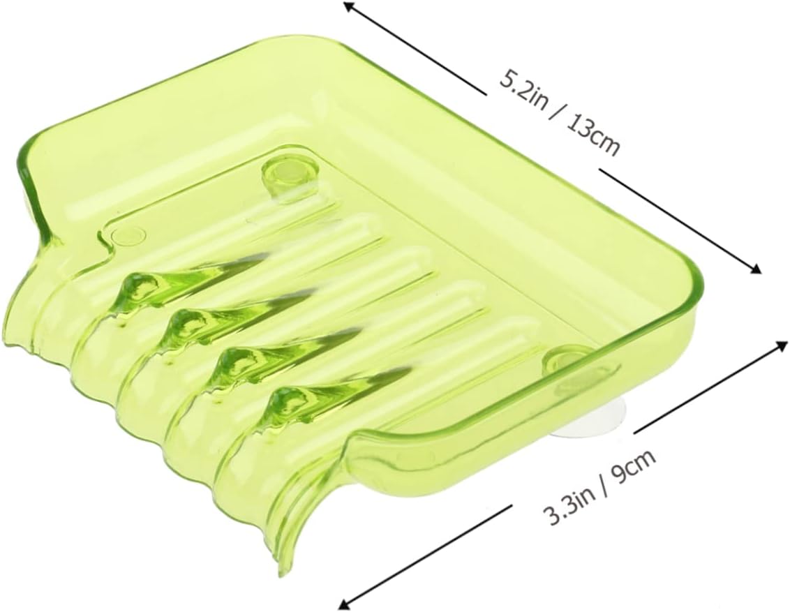JoinPaya Modern Green Wall-Mountable Soap Dish for Bathrooms