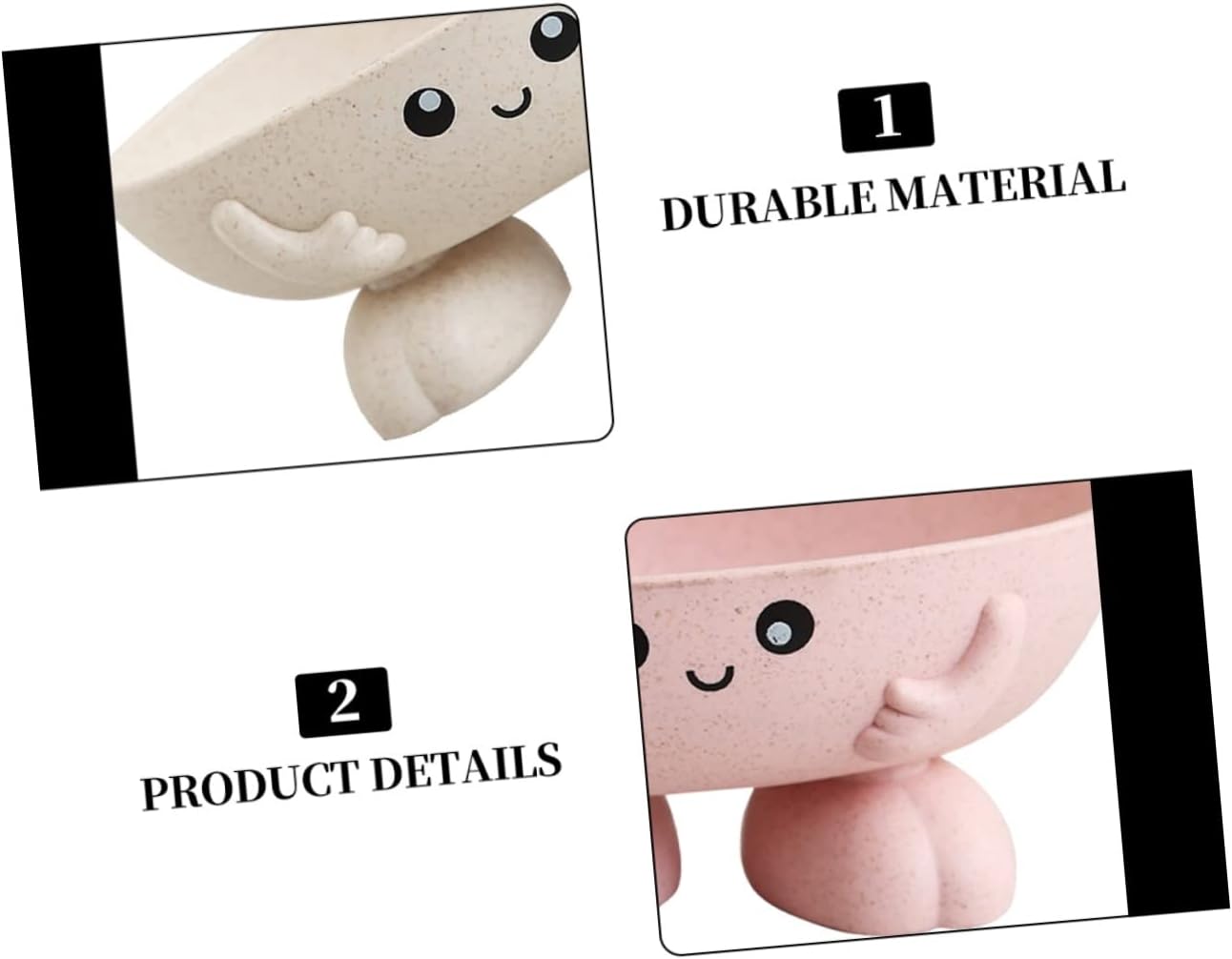 DECHOUS 2-Piece Cartoon Soap Dish Holder