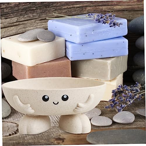2pcs Cartoon Soap Dish with Drainage for Bathroom Kitchen