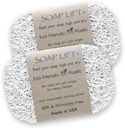 -flexible self-draining bar soap holder 2-pack