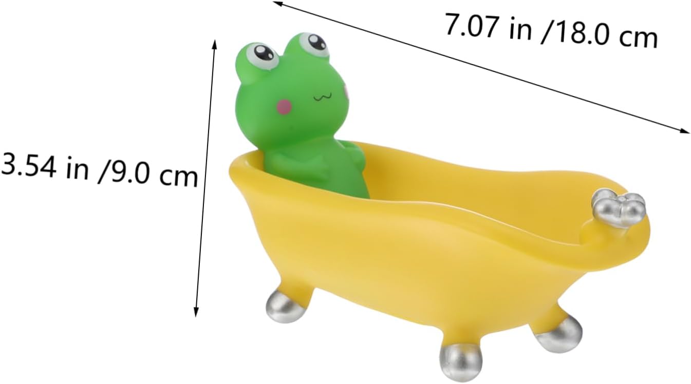 Stylish Frog-shaped Bathtub-Style Reusable Sponge Bath Soap Holder