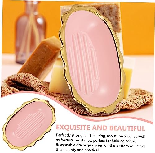 LIFKOME Elegant Ceramic Soap Tray with Lace Design