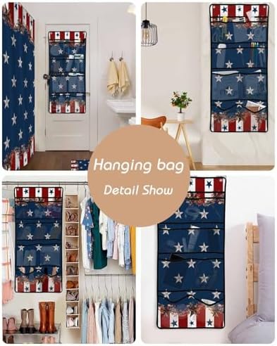 ZFUNCING Country Star Mesh Showing Organizer Set Waterproof and Easy to Install