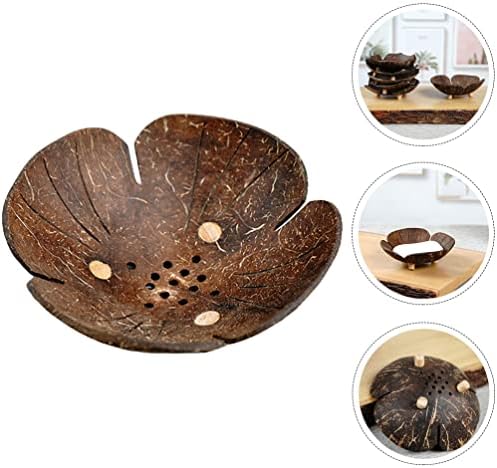 Eco-Friendly Coconut Shell Flower-Shape Soap Dish
