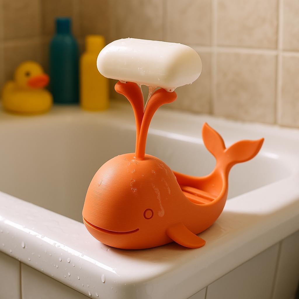 Whimsical Whale soap dish for kids