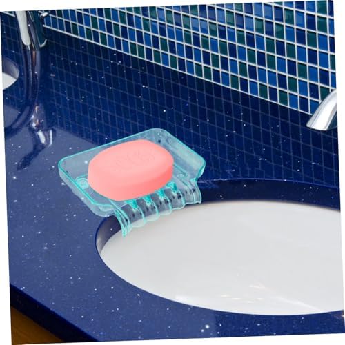 Garneck 1pc Green Cup Soap Basket Draining Holder for Kitchen and Bathroom