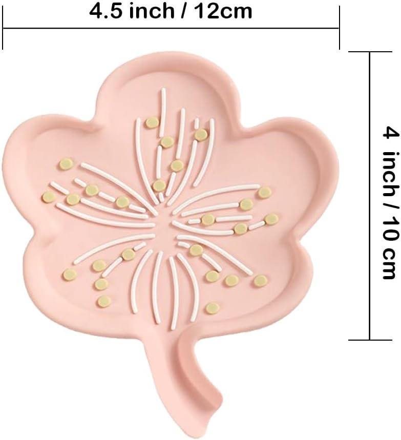 3PCS Self Draining Soap Dish with Flower Shape