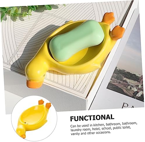 VALICLUD Cute DC Ceramic Dish Self-Draining Perfect for the Bathroom Kitchen