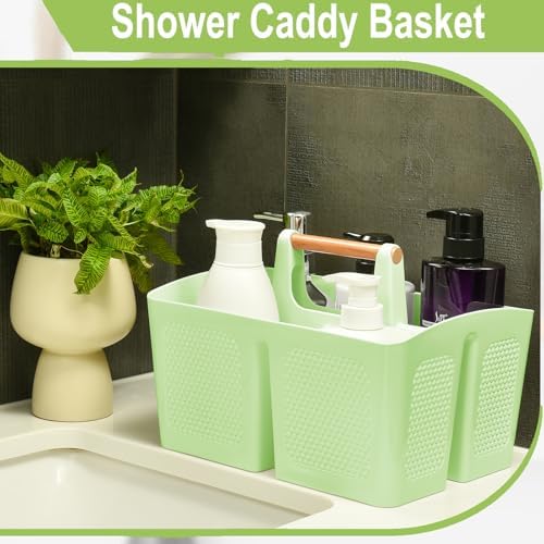 Haundry 3 Compartment Shower Caddy Organizer with Handle Portable Bathroom Essential Organizer