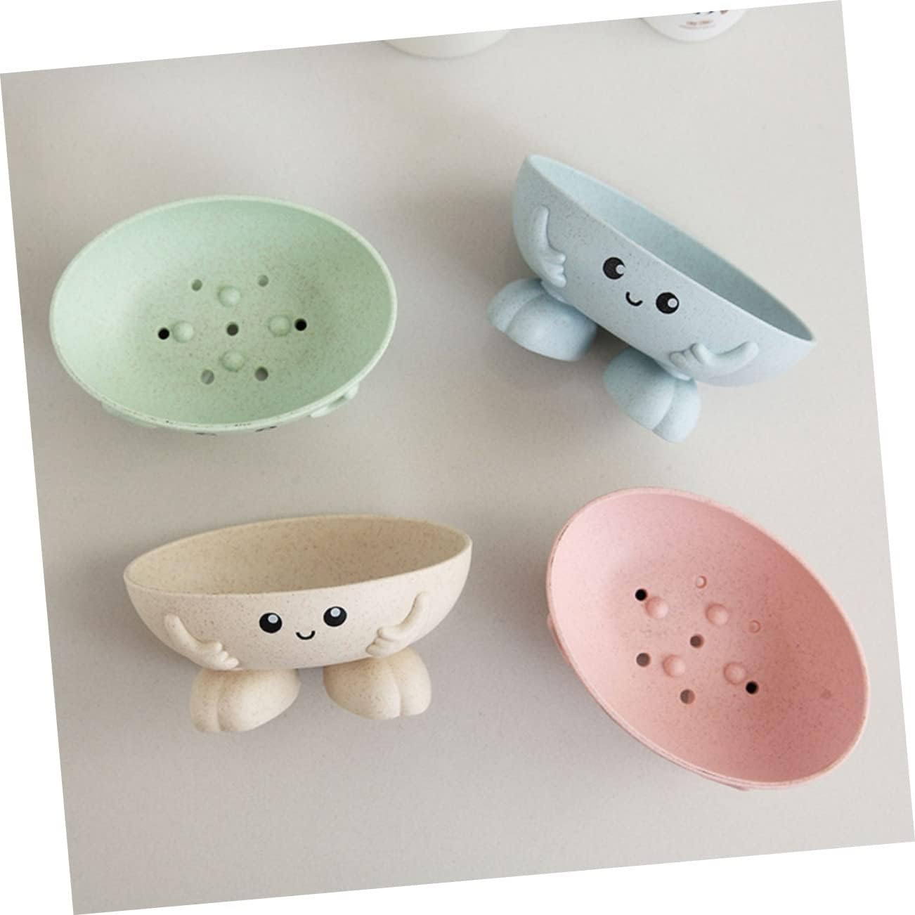 Set of 2 Bar Soap Dishes for Bathroom Drainage and Storage