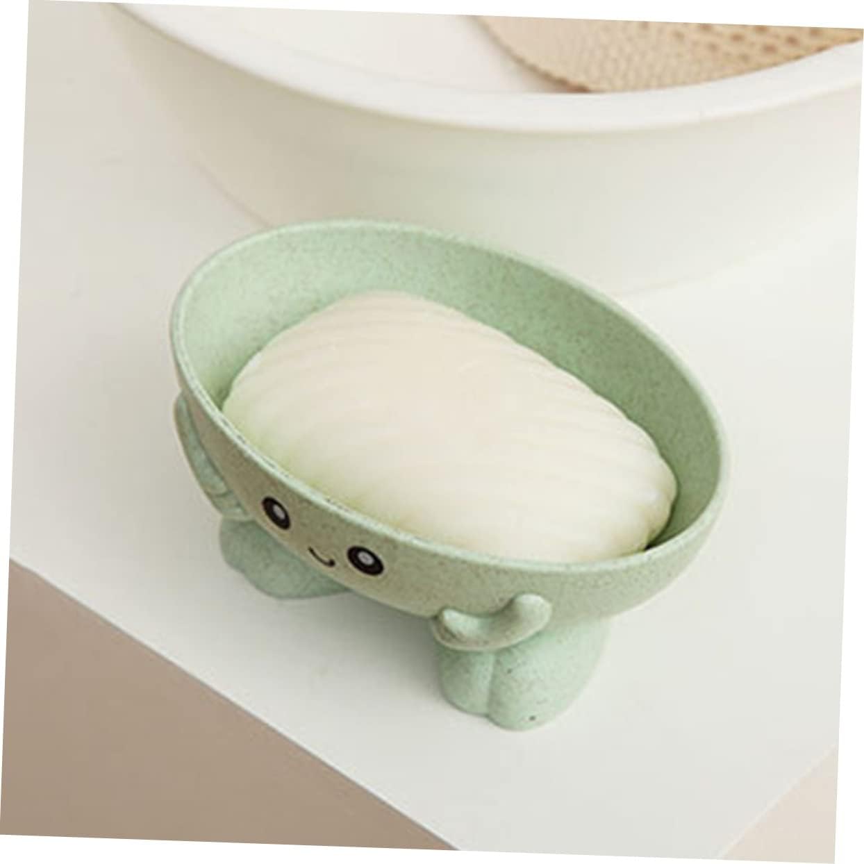 2-Piece Cartoon Self-Draining Soap Holder Tray