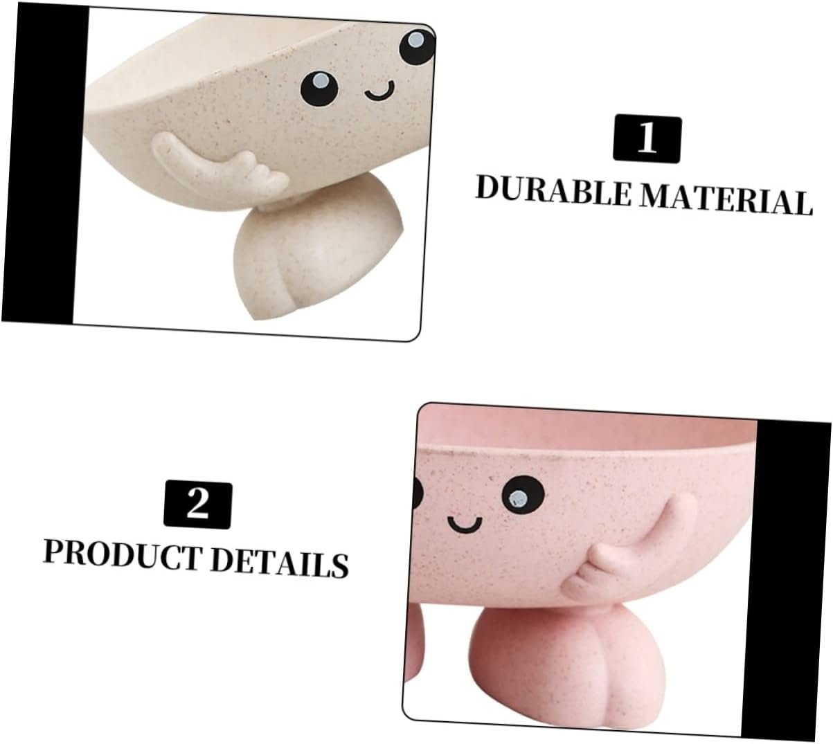 Luxshiny 2-Piece Cartoon Soap Holders