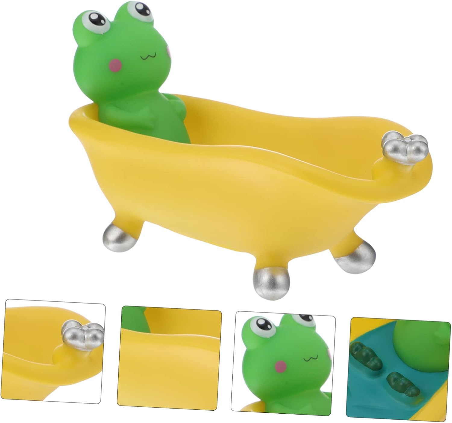 Cartoon Frog Bath Soap Dish Holder For Quick Dry Storage