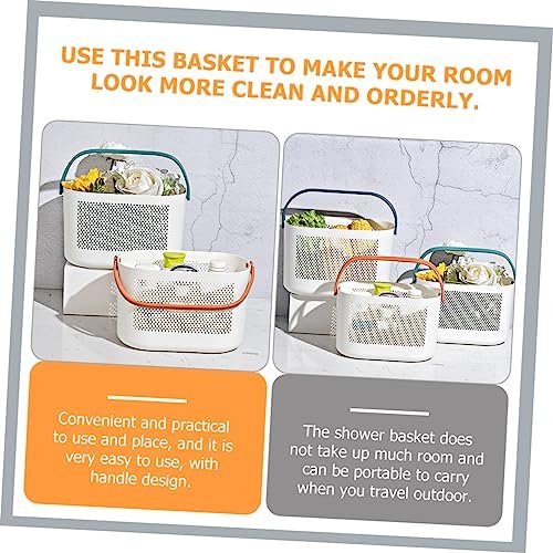 Portable shower organizer with handles for boys and girls travel