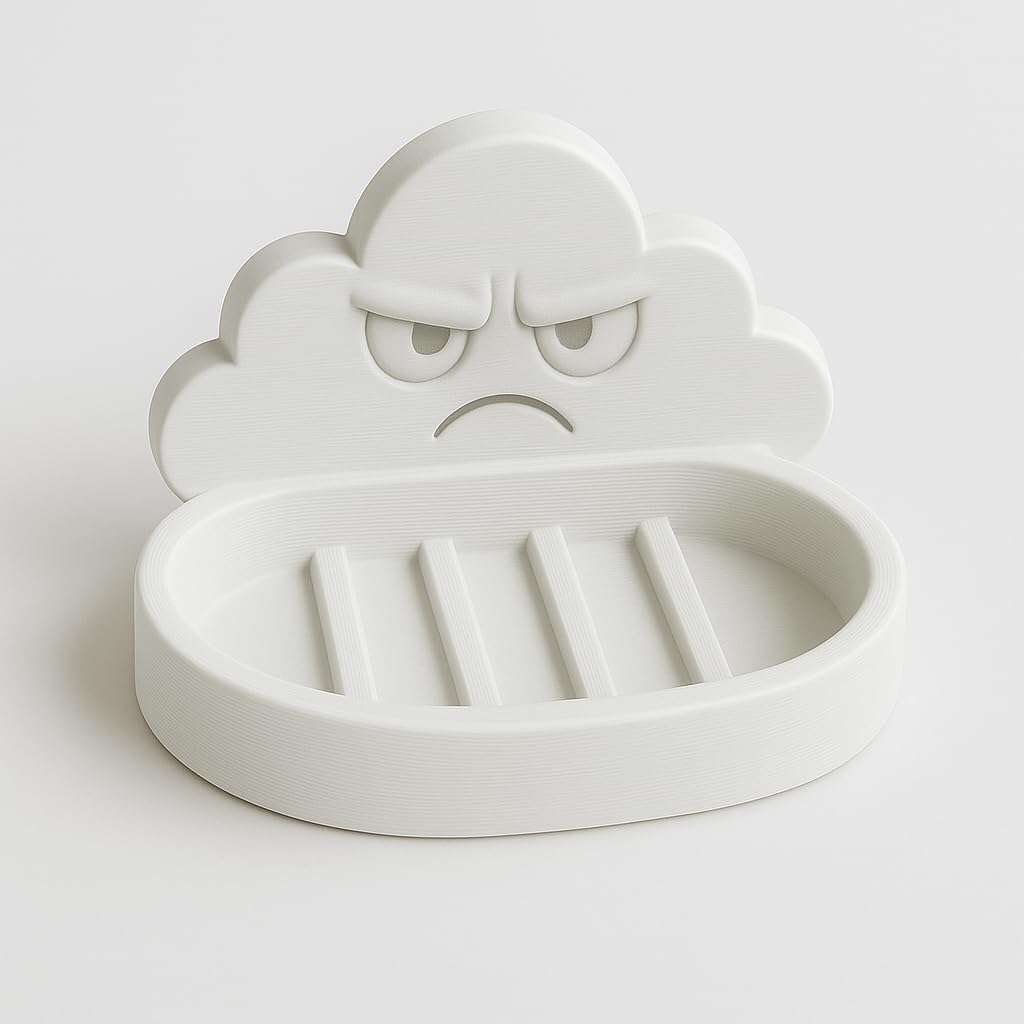 Grumpy Cloud Soap Dish compact fun for the bathroom