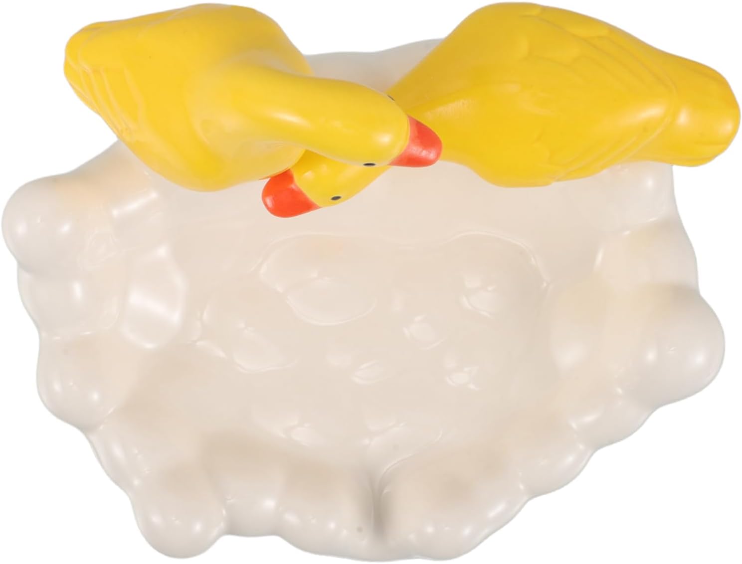FELTECHELECTRCute Duck Ceramic Soap Dish for RV Shower Holder with Drainage System