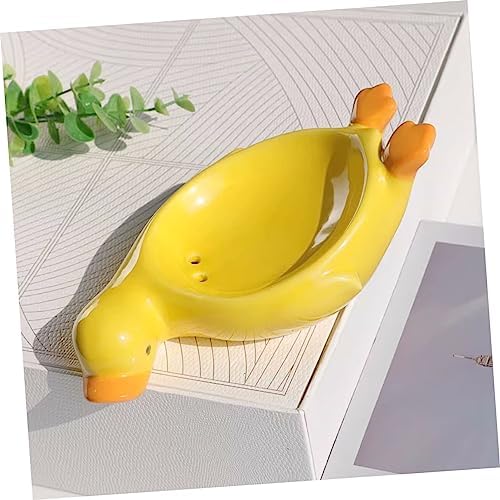 STOBAZA Animal Soap Dish-Ceramic Drain White Durable Stylish Bathroom Accessory