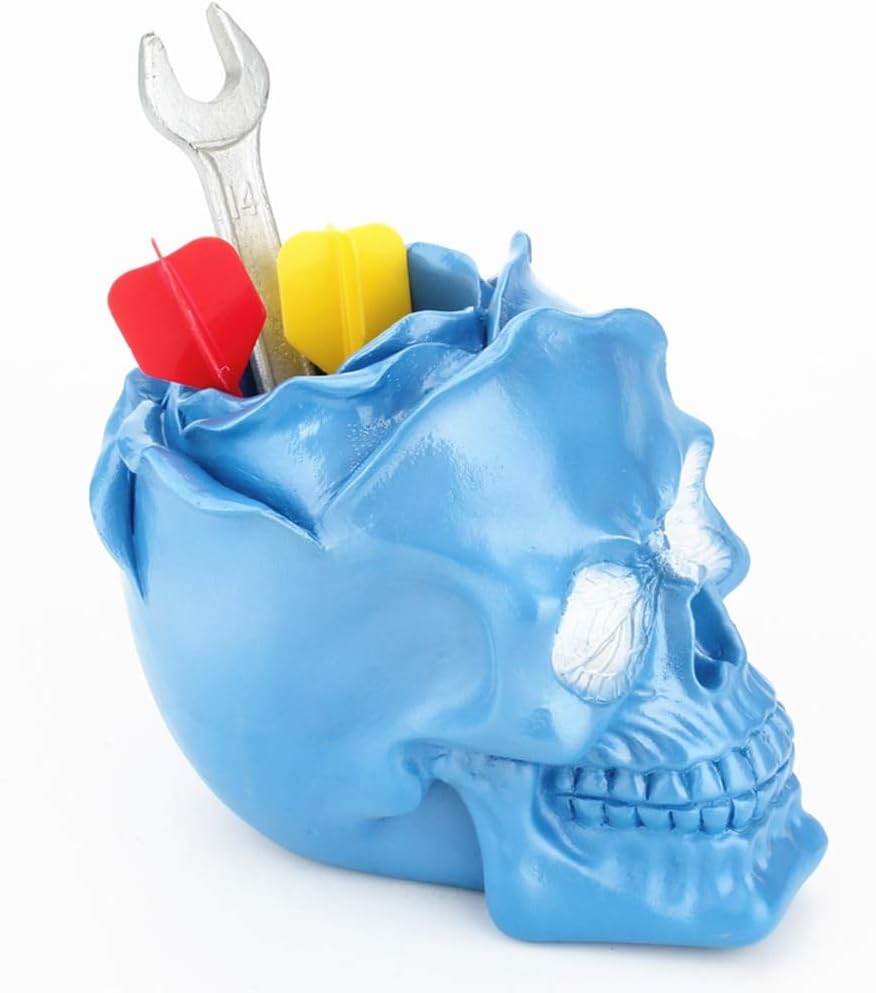 Three Dimensional Rose Skull Decorative Container