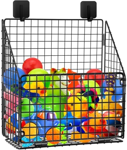 Greentainer Foldable Bath Toy Storage Basket