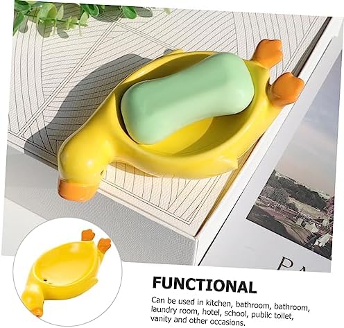 SHOWERORO Ceramic Soap Dish with Drain Holes