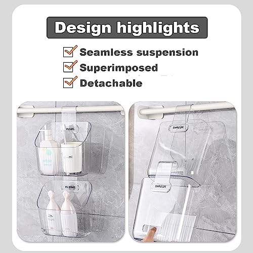 3-Piece Hanging Shower Basket Caddy Portable Wall Storage Organizer