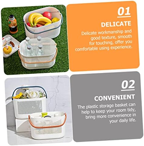 Portable Folding Shower Basket Plastic Organizer for Bathroom Kitchen Use