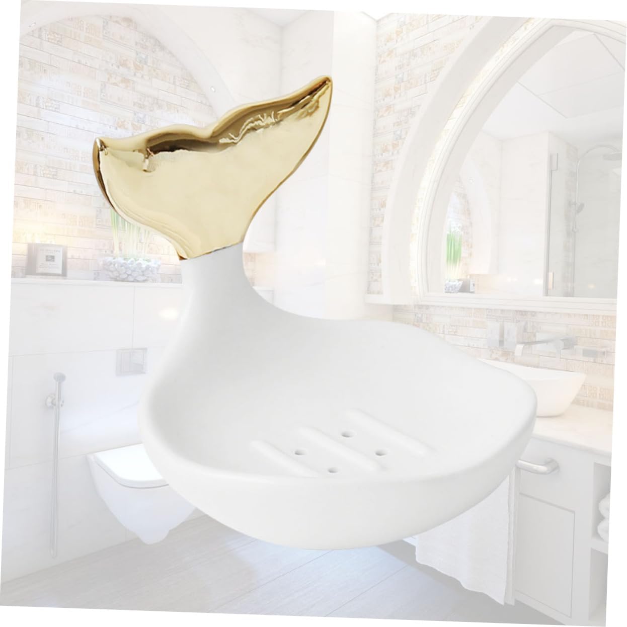 Modular Molecularsoap holder for Home Kitchen White