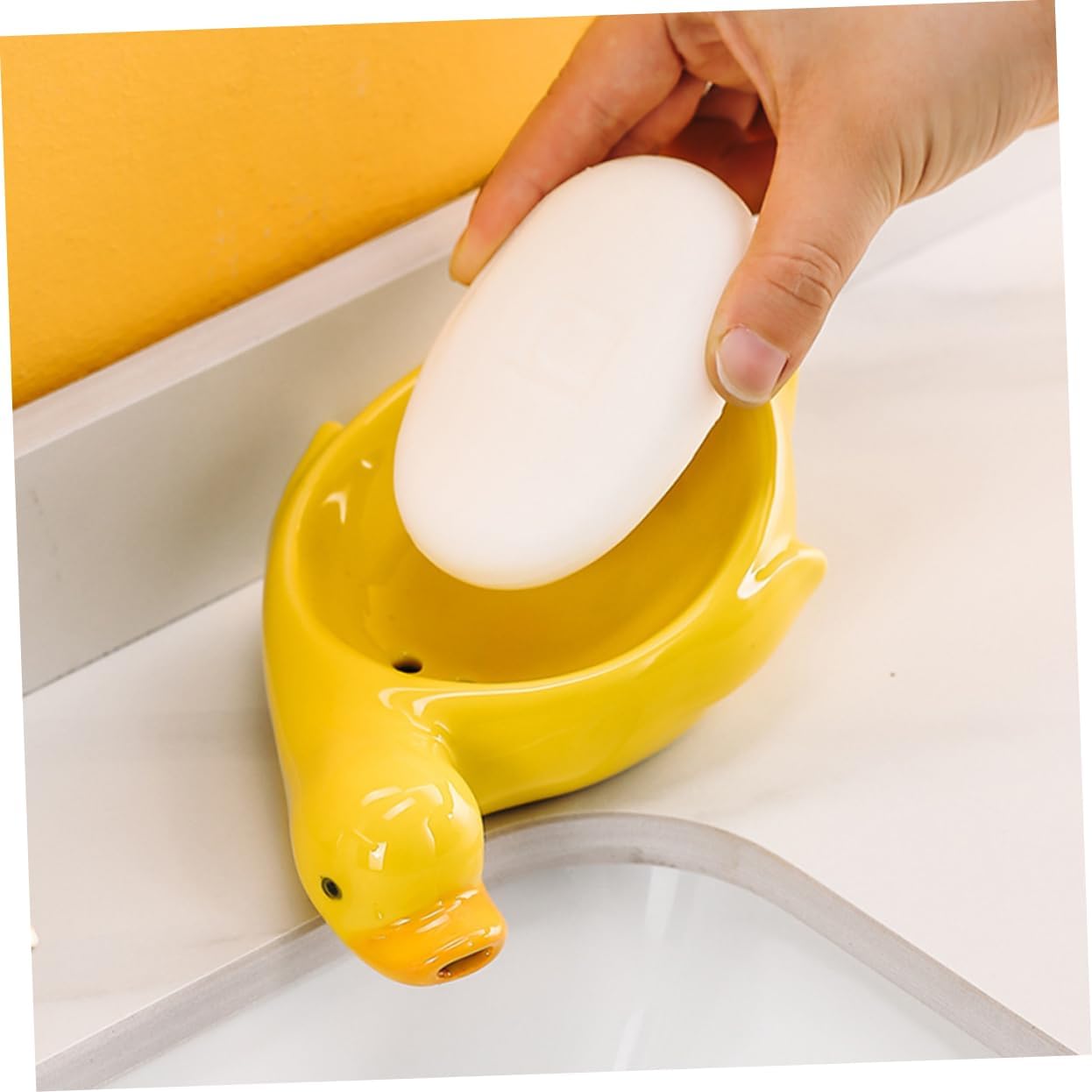 BUGUUYO Ceramic Cartoon Goose Soap Dish - predsaking Stylish