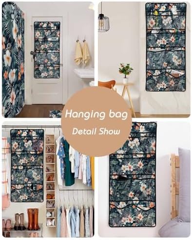 ZFUNCING Mesh Shower Organizer Set Tropical Pastoral Floral