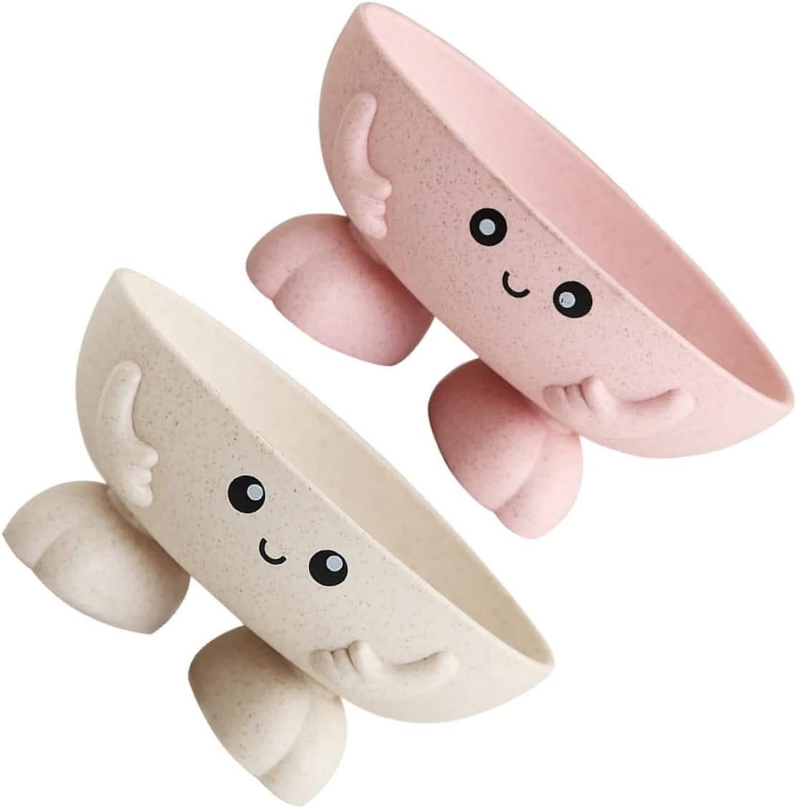 DECHOUS 2-Piece Cartoon Soap Dish Holder