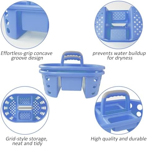 SimplyKleen 2-Piece Jumbo Shower Caddy with Handle