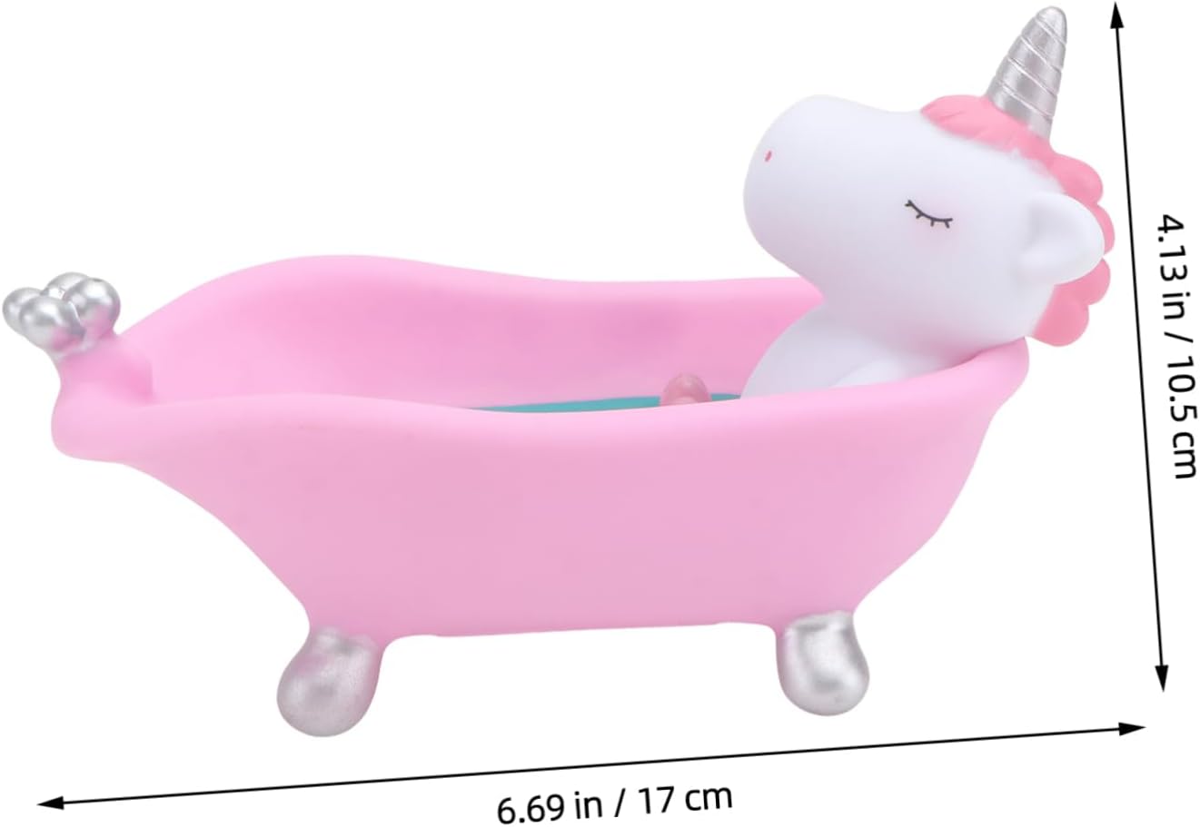 IMIKEYA Unicorn Soap Holder Bathtub Dish for Kids