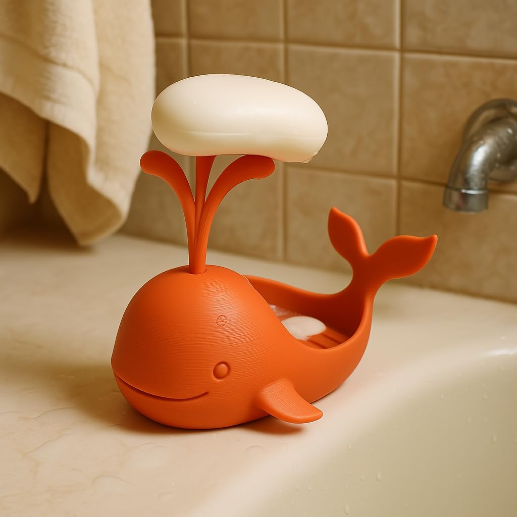 Whimsical Whale soap dish for kids