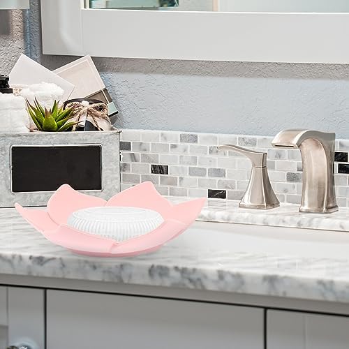 Elegant Flower Shaped Soap Holder Pink