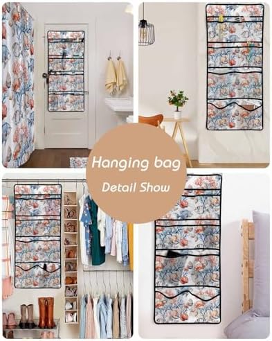 Shower Curtain Organizer Set - Waterproof Mesh Perfect For Bathroom Storage