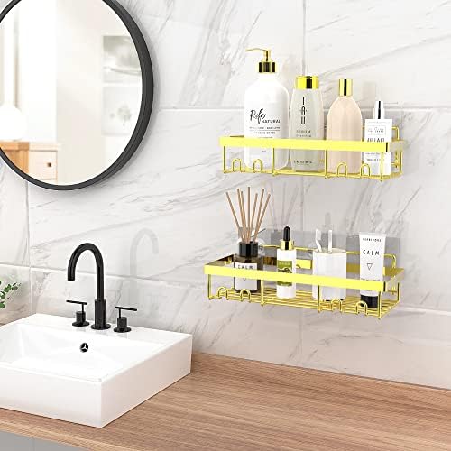 Sturdy Metal Non-Marking Adhesive shower caddy