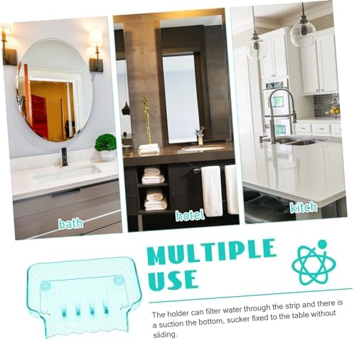 Green Metal Soap Holder with Suction Cup Safe Durable