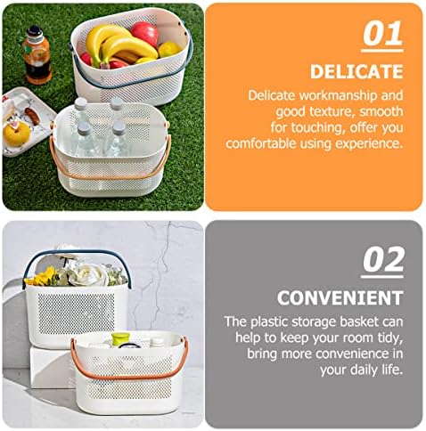 Garneck Storage Basket - Portable Organizer for Bathroom and Kitchen Essentials