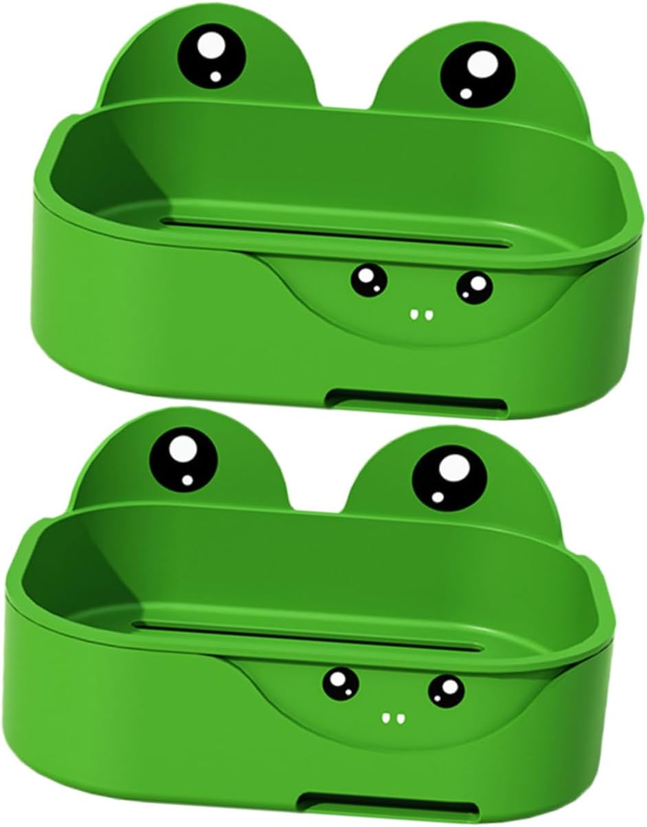 2-Piece Frog Design Soap Dish Holder