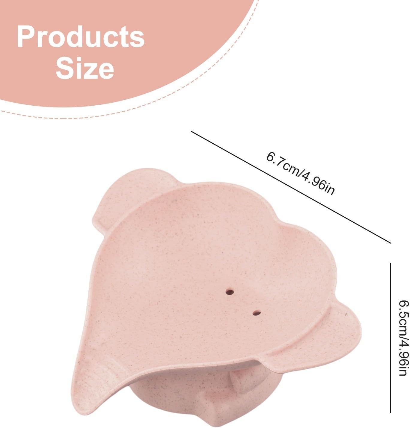 Pink Elephant Soap Dish Waterproof Drain Rack